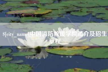 当阳中国消防救援学院简介及招生章程
