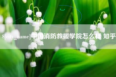 当阳中国消防救援学院怎么样 知乎