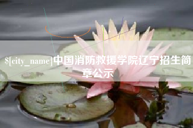 当阳中国消防救援学院辽宁招生简章公示