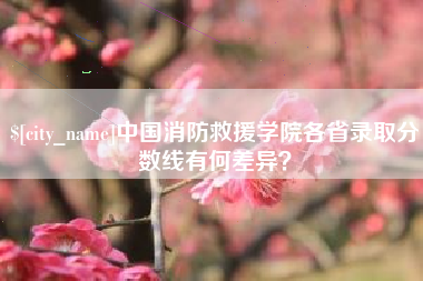 当阳中国消防救援学院各省录取分数线有何差异？
