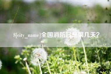 当阳全国消防日是第几天？