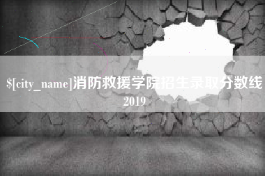 当阳消防救援学院招生录取分数线2019