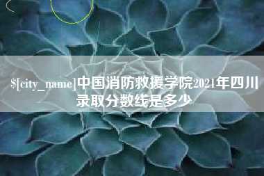 当阳中国消防救援学院2021年四川录取分数线是多少
