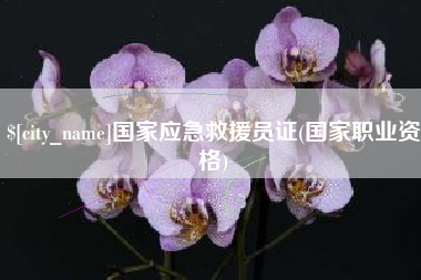 当阳国家应急救援员证(国家职业资格)