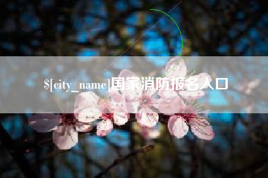 当阳国家消防报名入口