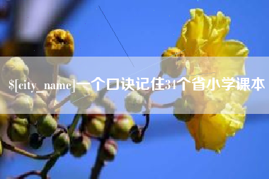 当阳一个口诀记住34个省小学课本