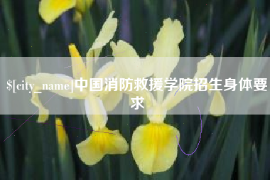 当阳中国消防救援学院招生身体要求