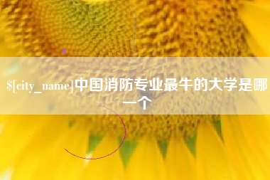 当阳中国消防专业最牛的大学是哪一个