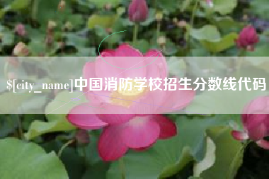当阳中国消防学校招生分数线代码