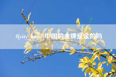 当阳中国的金牌是金的吗