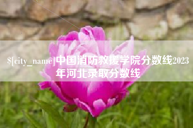 当阳中国消防救援学院分数线2023年河北录取分数线