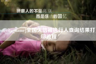 当阳全国失信被执行人查询结果打印流程