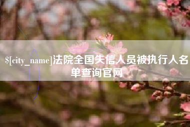 当阳法院全国失信人员被执行人名单查询官网