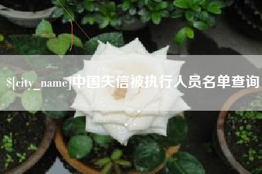 当阳中国失信被执行人员名单查询