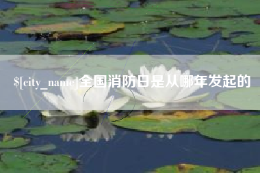 当阳全国消防日是从哪年发起的