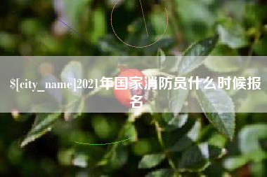 当阳2021年国家消防员什么时候报名