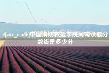 当阳中国消防救援学院河南录取分数线是多少分