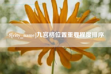 当阳九宫格位置重要程度排序