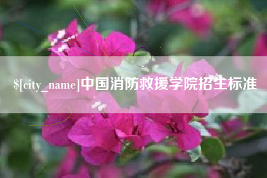 当阳中国消防救援学院招生标准