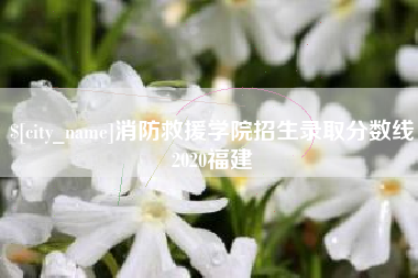 当阳消防救援学院招生录取分数线2020福建