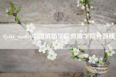 当阳中国消防学院救援学院分数线